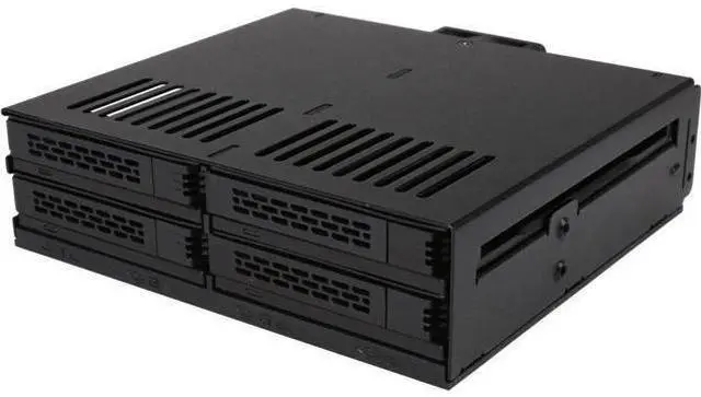Main image of 4 x 2.5 SSD to 5.25 Drive Bay Hot Swap Backplane Cage Mobile Rack Comparable to Tray-less Design - ExpressCage MB324SP-B,Express Cages 4Bay