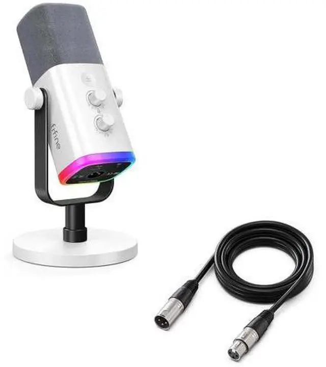 Main image of wusu Gaming Microphone Bundle with XLR Cable, Computer USB RGB Mic for Streaming,Microphone Audio Cable Set,XLR Male to Female Cord,Compatible with XLR Microphone for Recording Podcast(AM8W+L9)