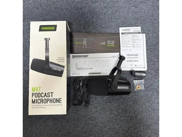 Alt view image 5 of 5 - MV7 Wired Live Microphone USB Mobile Computer Live Performance Karaoke High-End Wired Microphone