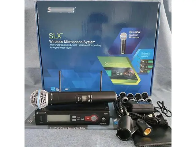 Alt view image 2 of 5 - SLX4 one-to-one wireless microphone Beta 58A for stage singing with SM58 microphone British standard plug American standard plug