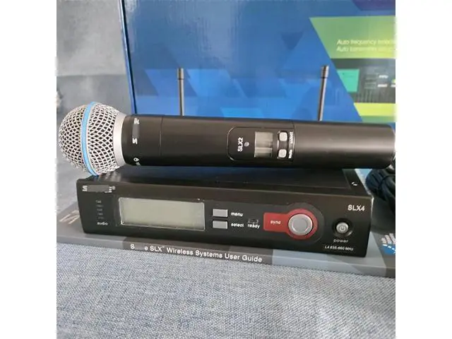 Alt view image 4 of 5 - SLX4 one-to-one wireless microphone Beta 58A for stage singing with SM58 microphone British standard plug American standard plug