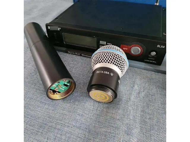 Alt view image 5 of 5 - SLX4 one-to-one wireless microphone Beta 58A for stage singing with SM58 microphone British standard plug American standard plug