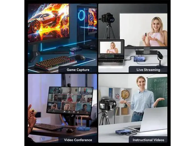 Alt view image 2 of 7 - wusu 4K60fps Video Capture Card for Streaming and Gaming, VRR Support, External Capture Card for Xbox Series X/S, Xbox One, PS5, PS4/Pro, PC/Mac, Live Stream