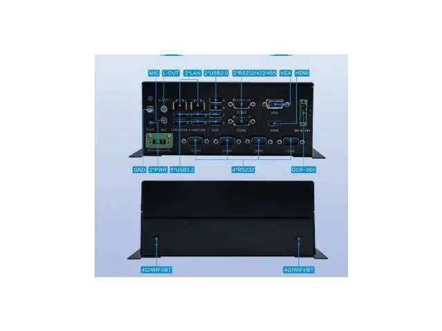 Alt view image 2 of 4 - wusu 204A Embedded Industrial Computer - High Power Consumption 1011 Fanless Industrial Computer Resistant to High and Low Temperatures PC Desktop Computer Standalone Unit