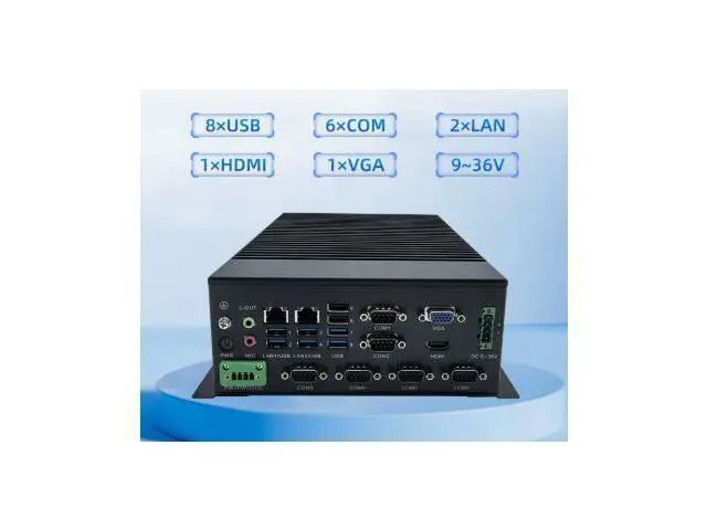 Alt view image 3 of 4 - wusu 204A Embedded Industrial Computer - High Power Consumption 1011 Fanless Industrial Computer Resistant to High and Low Temperatures PC Desktop Computer Standalone Unit