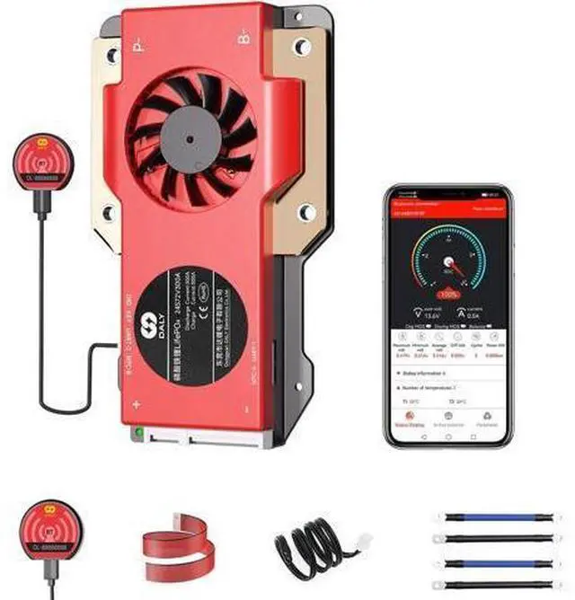 Main image of DALY Smart BMS 4S-24S 12V-72V 40A-500A con módulo Bluetooth, placa de protección de batería para paquete de batería LiFePO4 (LifePO4 24S 72V 300A+ módulo BT)