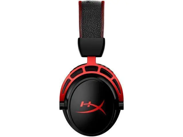 Alt view image 2 of 7 - HyperX Cloud Alpha Wireless - Gaming Headset for PC, 300-hour battery life, DTS Headphone:X Spatial Audio, Memory foam, Dual Chamber Drivers, Noise-Canceling Mic, Durable Aluminum Frame (Red)