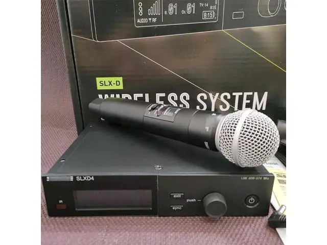 Alt view image 2 of 5 - SLX-D dual-microphone wireless system for stage karaoke show host, SLXD24 microphone European standard power supply British standard power supply