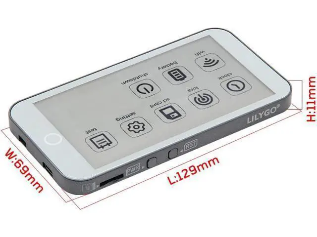 Alt view image 5 of 6 - LILYGO T5-4.7-S3 E-Paper Pro ESP32-S3 SX1262 LoRa 915Mhz TF Card RTC TTGO Development Board with 4.7-inch Ultra-Low Power Touchable E-Paper Display (Without GPS)