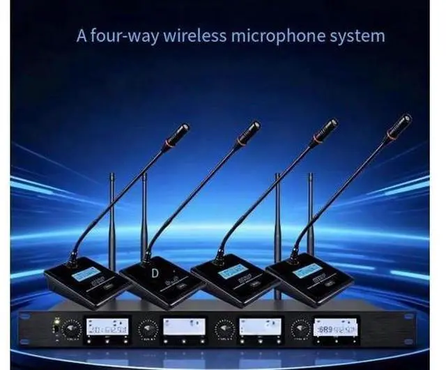 Main image of Conference wireless microphone - one for the left, one for the right, two for the front, four for the side, a swivel neck tube with U-shaped frequency modulation wireless microphone, and a head-mounte