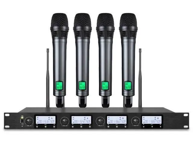 Alt view image 2 of 5 - Conference wireless microphone - one for the left, one for the right, two for the front, four for the side, a swivel neck tube with U-shaped frequency modulation wireless microphone, and a head-mounte