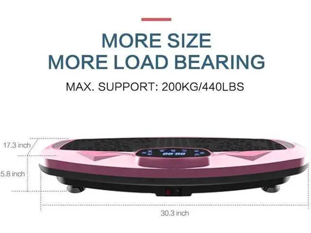 Alt view image 3 of 6 - Vibration Plate Exercise Machine Whole Body Workout Vibration Fitness Platform for Home Fitness & Weight Loss + BT + Remote, 99 Levels