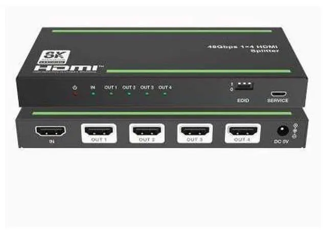 Main image of Professional audio and video converter, distributor, network extensioner, digital operating room expert, 1x4 8K60 HDMI distributor, automatic video scaling