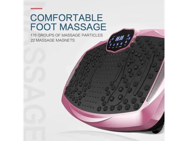 Alt view image 6 of 6 - Vibration Plate Exercise Machine Whole Body Workout Vibration Fitness Platform for Home Fitness & Weight Loss + BT + Remote, 99 Levels
