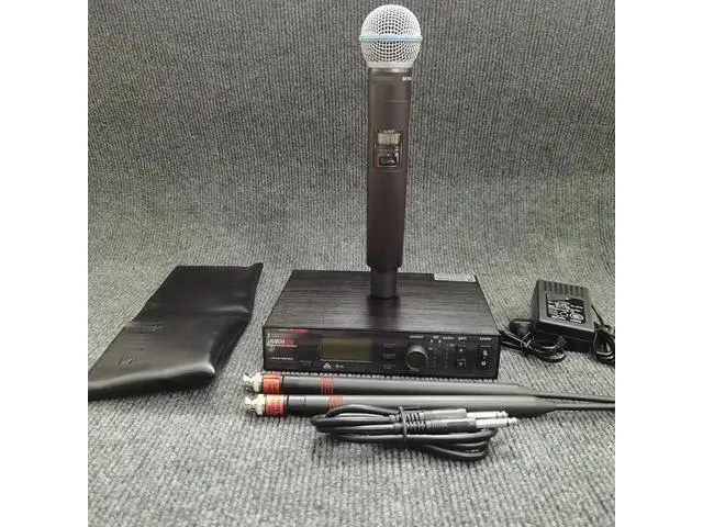 Alt view image 2 of 4 - Digital wireless microphone ULXD4 BETA58A stage performance mixer with SM58 professional microphone British standard plug European plug