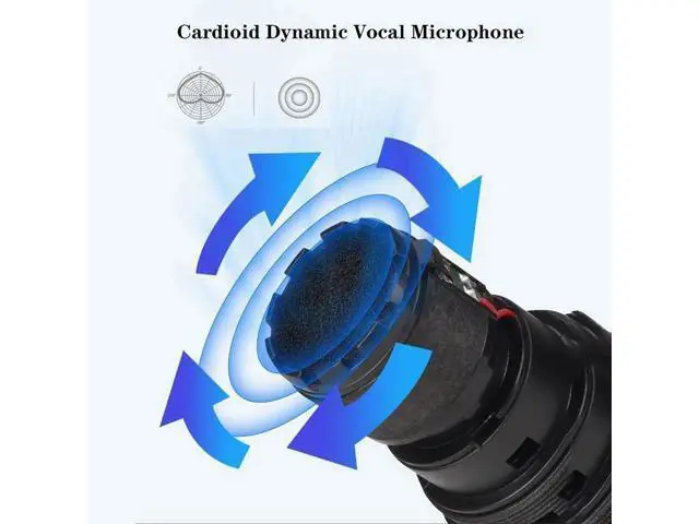 Alt view image 2 of 6 - Microphone UHF Rechargeable Wireless Microphone System Karaoke Microphone Wireless Mic with Receiver Box Professional Cardioid Dynamic Handheld Microphone Handheld Microphone
