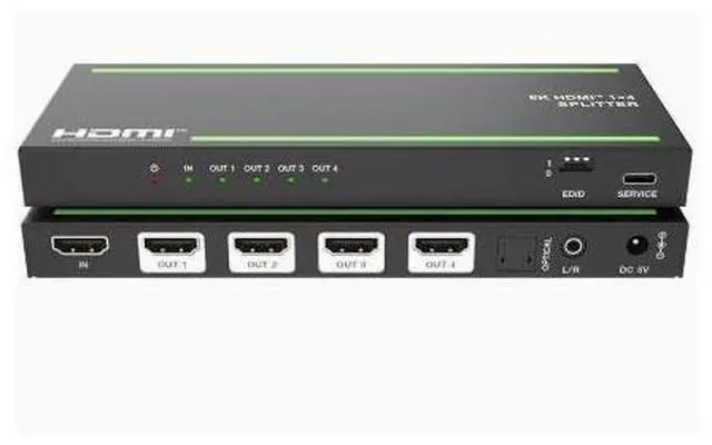 Main image of Professional audio and video converter, distributor, network extensioner, digital operating room expert, 1x4 8K60HDMI distributor with audio de-interlacing