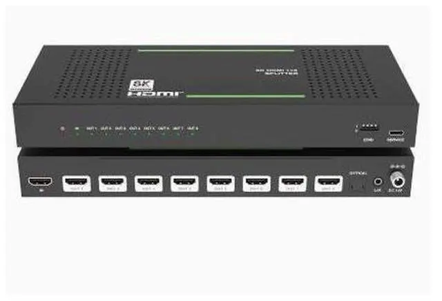 Main image of Professional audio and video converter, distributor, network extensioner, digital operating room expert, 1x8 8K60HDMI distributor with audio de-interlacing