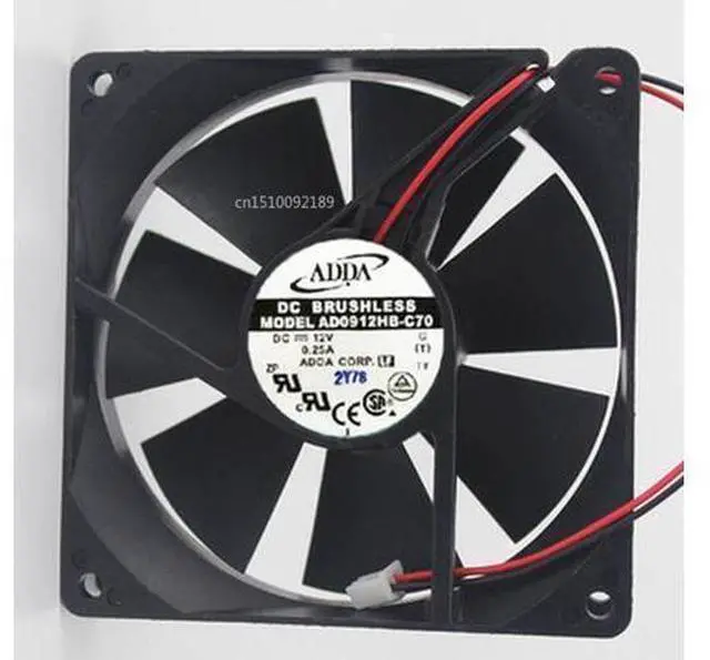 Main image of Ventilador con cubierta axial , 90x20MM, AD0912HB-C70, 12V, 0.25A, 2 cables, 9CM