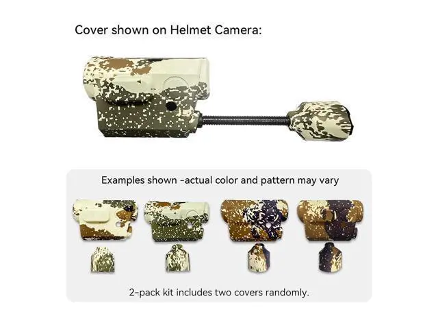Alt view image 2 of 2 - 2-Pack Kit of Camouflage Rubber Protective Covers for Helmet Camera/Helmet Camera 4K