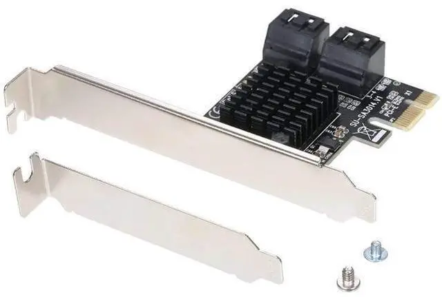 Alt view image 3 of 7 - PCIE to SATA Card PCI-E Adapter PCI Express to SATA3.0 Expansion Card 4Port SATA III 6G for SSD HDD
