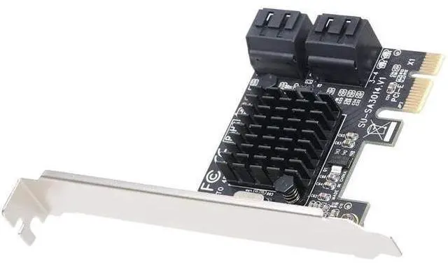 Alt view image 4 of 7 - PCIE to SATA Card PCI-E Adapter PCI Express to SATA3.0 Expansion Card 4Port SATA III 6G for SSD HDD