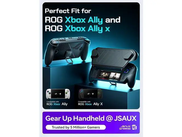 Alt view image 2 of 7 - ModCase for ROG Xbox Ally and ROG Xbox Ally X, Full Protective Case with Detachable Front Cover, Kickstand, Expansion Strap, Anti Slip Ergonomic Grip