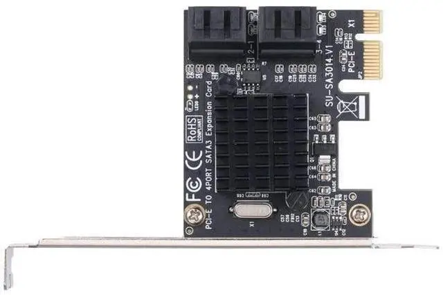 Alt view image 7 of 7 - PCIE to SATA Card PCI-E Adapter PCI Express to SATA3.0 Expansion Card 4Port SATA III 6G for SSD HDD