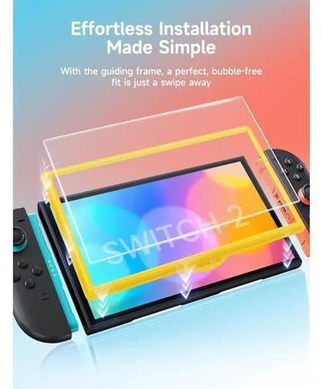 Alt view image 6 of 7 - Protective Carrying Case & 2-Pack Anti-Glare Screen Protector Compatible with Nintendo Switch 2 (2025)