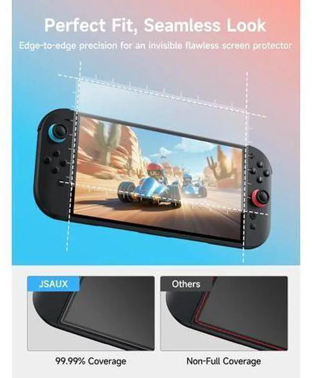 Alt view image 7 of 7 - Protective Carrying Case & 2-Pack Anti-Glare Screen Protector Compatible with Nintendo Switch 2 (2025)