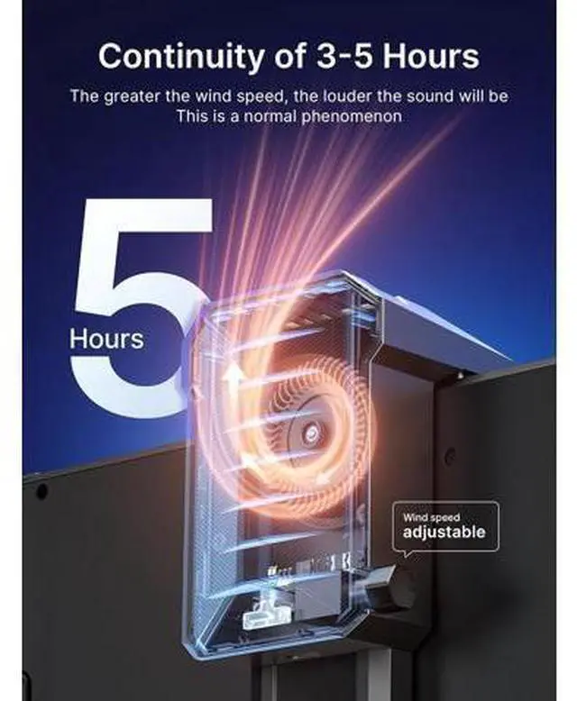Alt view image 5 of 7 - Cooling Fan for Steam Deck, Innovative Cooler with Stand Compatible with Steam Deck OLED-GP0201