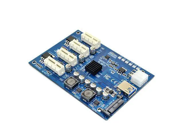 Alt view image 4 of 6 - M.2 NGFF PCIE PCI Express Extender Riser Card Adapter 4 PCI-E slot adapter PCIe Port Multiplier M2 Card For Mining