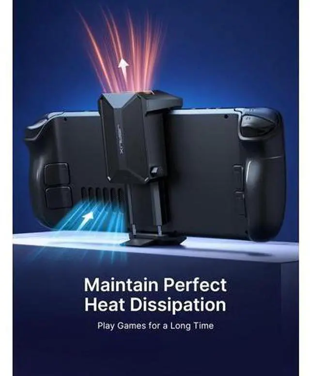 Alt view image 7 of 7 - Cooling Fan for Steam Deck, Innovative Cooler with Stand Compatible with Steam Deck OLED-GP0201