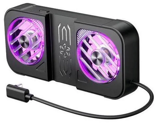 Main image of Cooling Fan Compatible with JSAUX PC0111 ROG Ally X ModCase, Dual Silent RGB Fans for Heat Dispersion, with 65° Expandable Stand, USB-C Powered Game Console Cooler
