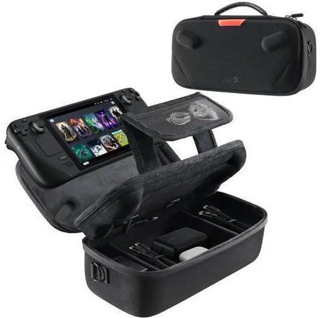 Main image of Carrying Case for Steam Deck and Steam Deck OLED, Portable Dual Layer Travel Case with Built In Cable Port, USB C Cable Included, Hard Shell Protection, Fits Charger and Accessories