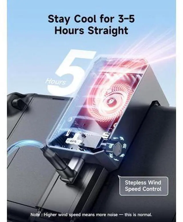 Alt view image 5 of 7 - Cooling Fan for Switch 2 (2025), Cool Down Accessories for Switch 2 | Switch 2 Fan (Stepless Adjustable Fan Speed) Cools to Enhance Performance & Extend Console Battery Life - Black (GP0201A)