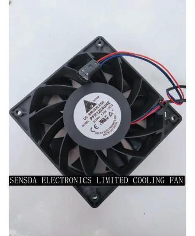 Main image of For Delta Electronics PFR1224UHE CE75 DC 24V 1.75A 120x120x38mm 3-Wire Server Cooler Fan