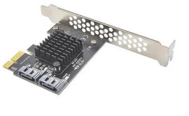 Alt view image 7 of 7 - Weastlinks SATA PCI E Adapter 2 Port SATA 3.0 to PCIe X1 Expansion Adapter Card SATA 3 PCI-e PCI Express Converter ASM1061