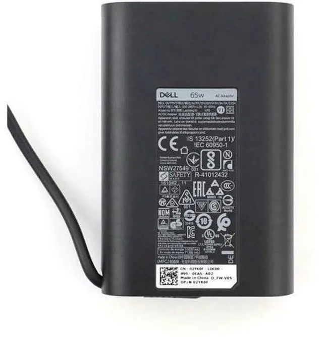 Alt view image 4 of 7 - New Laptop Charger 65W(Watt) AC Power Adapter With Type c(USB-C/USBC) Tip Include Power Cord For XPS 12 9250 XPS 13 9350 9360 9365 9370 9380 Latitude 7370 7280 7480 5480 7275 5290 7490