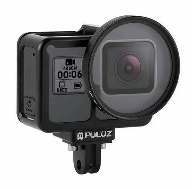 Alt view image 2 of 4 - Aluminum Alloy Housing Frame Cage Cover+52mm UV Lens Filter for Gopro Hero 7 6 5