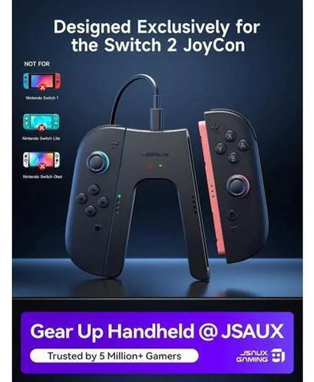 Alt view image 2 of 7 - Charging Grip & Slim Carrying Case for Switch 2