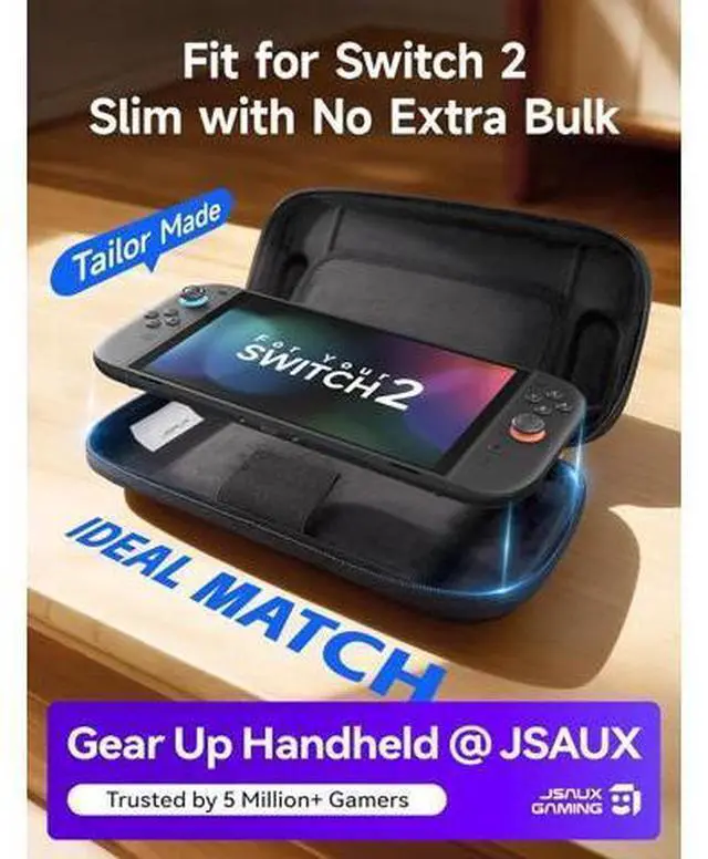 Alt view image 6 of 7 - Charging Grip & Slim Carrying Case for Switch 2