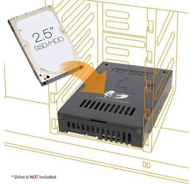 Main image of ICY DOCK 2.5 inch to 3.5 inch SATA HDD & SSD Mounting Kit for Internal 3.5" Drive Bay with Removable Cover | EZConvert Lite MB882SP-1S-2B
