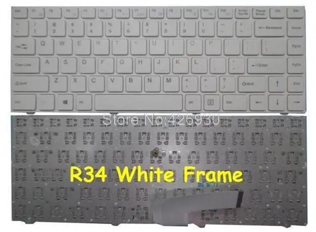 Main image of Laptop Keyboard For DEEQ R34 English US White Frame