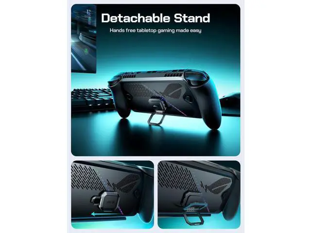 Alt view image 5 of 7 - ModCase for ROG Xbox Ally and ROG Xbox Ally X, Full Protective Case with Detachable Front Cover, Kickstand, Expansion Strap, Anti Slip Ergonomic Grip
