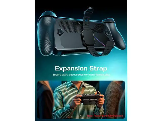Alt view image 6 of 7 - ModCase for ROG Xbox Ally and ROG Xbox Ally X, Full Protective Case with Detachable Front Cover, Kickstand, Expansion Strap, Anti Slip Ergonomic Grip