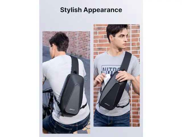 Alt view image 4 of 7 - Sling Bag for Steam Deck (OLED)/ROG Xbox Ally X (2025)/Xbox Ally/ROG Ally (X), Carrying Case with EVA Hard Shell, Double-layer Case for Docking Station & Accessories, Crossbody Bag for Travel