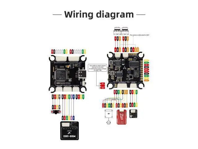 Alt view image 6 of 6 - F405 8S V1 FC Flight Controller High-performance ICM42688P M3 for FPV Racing Freestyle Drones