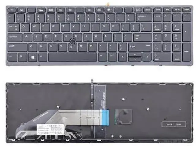 Main image of SUNMALL Replacement Keyboard Compatible with New Replacement Keyboard for HP Zbook 15 G3 G4 Zbook 17 G3 G4 Backlit Pointer US 848311-001 PK131C31A00