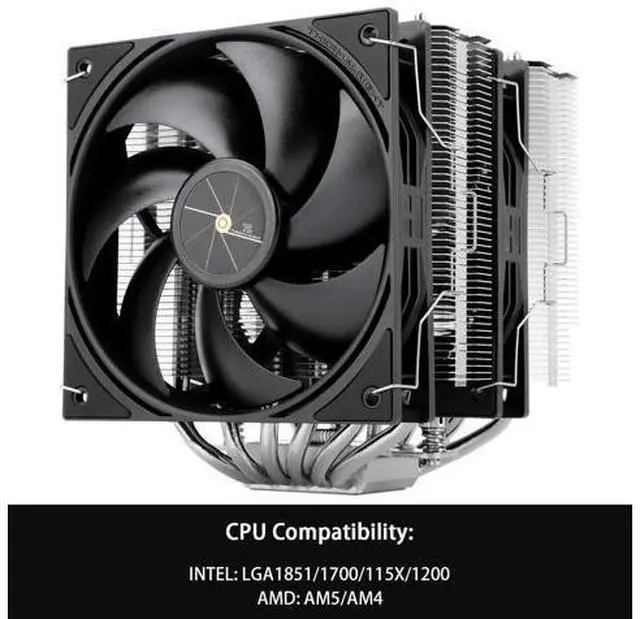 Alt view image 4 of 7 - Peerless Assassin 120 SE V3 CPU Cooler, 6-heatpipe AGHP Technology, Dual 120mm PWM Fans, 2000 RPM Speed, PA120SE 3rd Generation Compatible with AM5/Intel LGA 1700/1851/115X/1200 sockets